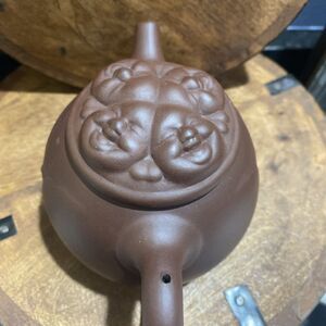 Yixing Zisha purple Clay pot Handmade Maitreya Buddha head Kung Fu Teapot